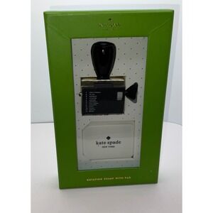 Kate Spade New York Rotating Stamp and Ink Pad Set Black Ink